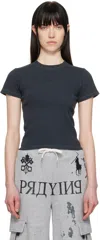 Bape Black Pigment Dyed Rib T-shirt In Black