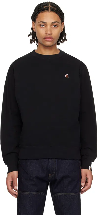 Bape Black Relaxed Ape Head Sweatshirt