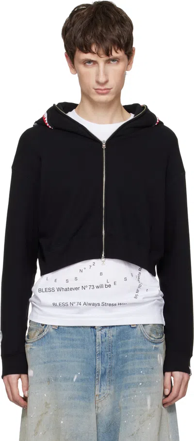Bape Black Shark Cropped Full Zip Hoodie