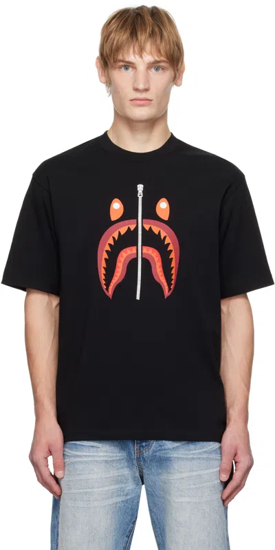 Bape Black Shark T-shirt In Blk