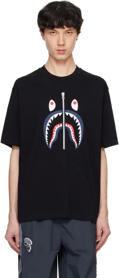 Bape Black Shark Uk T-shirt In Blk