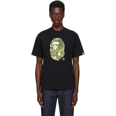 Bape Black Splash Camo Ape Head Relaxed Fit T-shirt