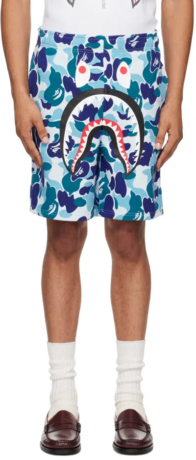 Bape Blue Abc Camo Shark Shorts