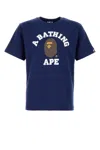 Bape Blue Cotton T-shirt In Blue
