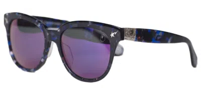 Pre-owned Bape Bs13034 Sunglasses In Blue