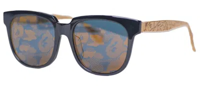 Pre-owned Bape Bs13073 2017 New Year Edition Sunglasses In Black/gold In Multi