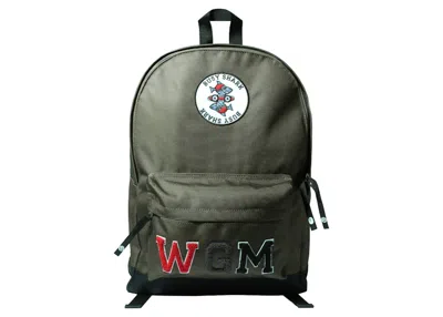 Pre-owned Bape Busy Shark Day Pack In Olivedrab Green