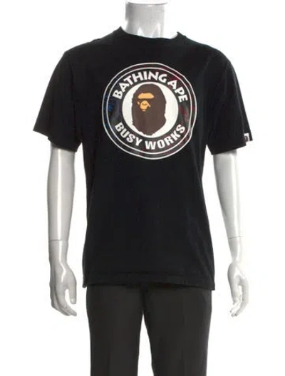 Pre-owned Bape Busy Works Graphic Print T-shirt In Black