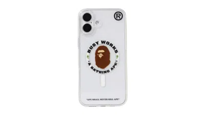 Pre-owned Bape Busy Works Iphone 16 Plus Case In Clear