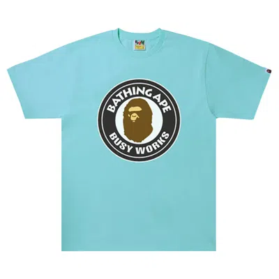 Pre-owned Bape Busy Works Tee 'sax' | Blue | Men's Size Xl