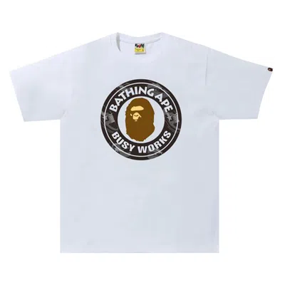 Pre-owned Bape Busy Works Tee 'white' | Men's Size Xl