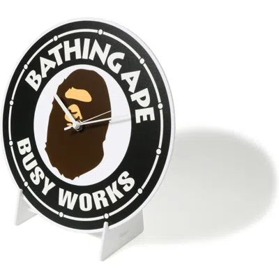 Pre-owned Bape Busy Works Wall Clock In Black