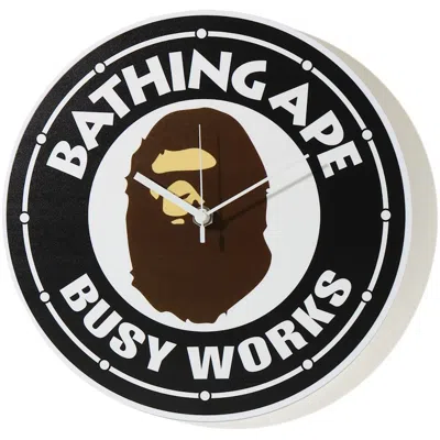 Pre-owned Bape Busy Works Wall Clock (ss21) In Black