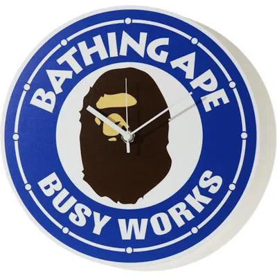 Pre-owned Bape Busy Works Wall Clock (ss21) In Blue