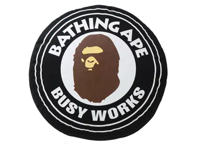 Pre-owned Bape Bws Busy Works Cushion In Black