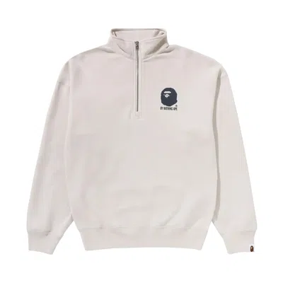 Pre-owned Bape By Bathing Ape Half Zip Sweatshirt 'ivory' | Cream | Men's Size S