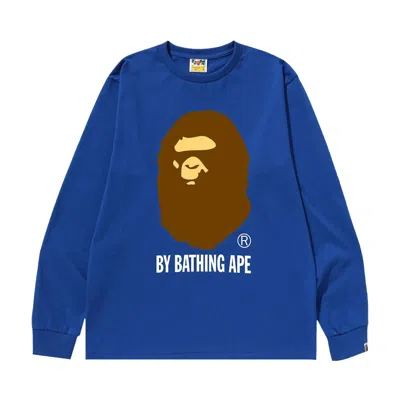 Pre-owned Bape By Bathing Ape Long-sleeve Tee 'blue'