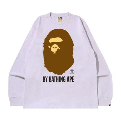 Pre-owned Bape By Bathing Ape Long-sleeve Tee 'grey'