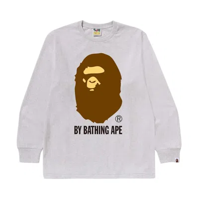 Pre-owned Bape By Bathing Ape Long-sleeve Tee 'grey' | Men's Size S In Gray