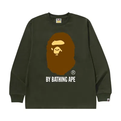 Pre-owned Bape By Bathing Ape Long-sleeve Tee 'olive Drab' In Green