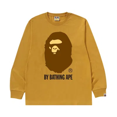 Pre-owned Bape By Bathing Ape Long-sleeve Tee 'yellow' | Men's Size Xxl