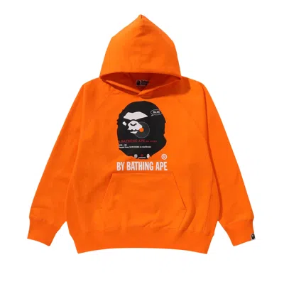 Pre-owned Bape By Bathing Ape Pullover Hoodie 'orange'