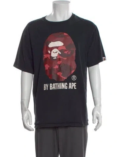 Pre-owned Bape Camo Ape Head Graphic Print T-shirt In Black