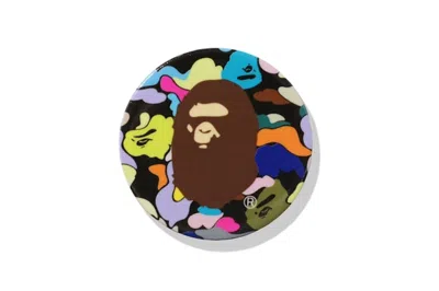Pre-owned Bape Camo Ape Head Popsocket In Black
