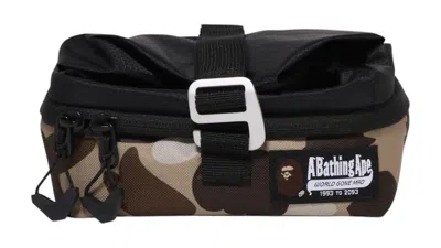 Pre-owned Bape Camo Bag In Cooler Bag In Beige