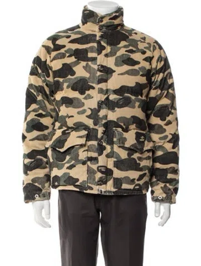Pre-owned Bape Camo Camouflage Print Jacket In Green