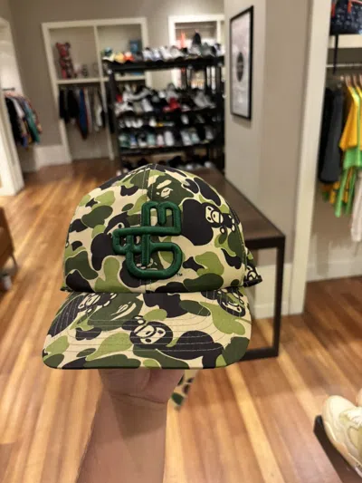 Pre-owned Bape Camo Fitted Hat