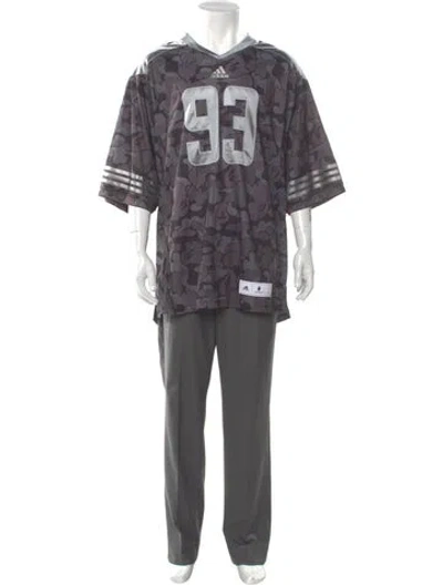 Pre-owned Bape Camo Football Jersey Printed T-shirt In Black