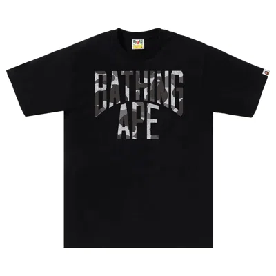 Pre-owned Bape Camo Nyc Logo Tee 'black' | Men's Size L