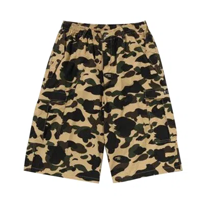 Pre-owned Bape Camo Ripstop Cargo Shorts 'yellow' | Men's Size L