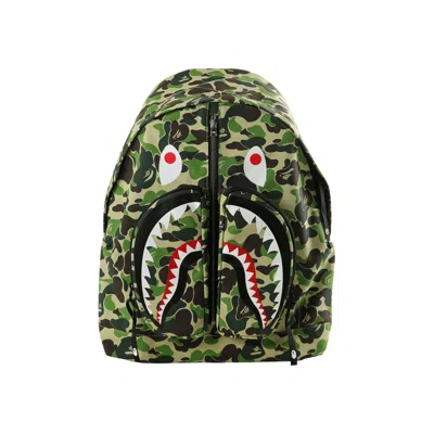 Pre-owned Bape Camo Shark Daypack 'green' | Men's Size Onesize
