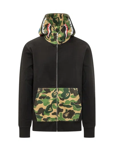 Bape Camo Shark Full Zip Hoodie M In Black
