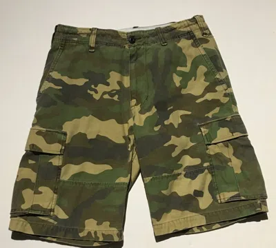 Pre-owned Bape Camo Shorts In Green