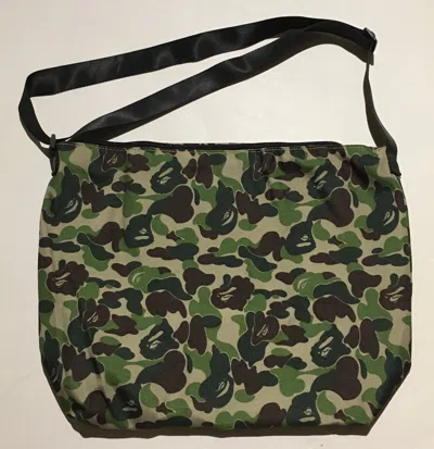 Pre-owned Bape Camo Shoulder Tote Carry Bag