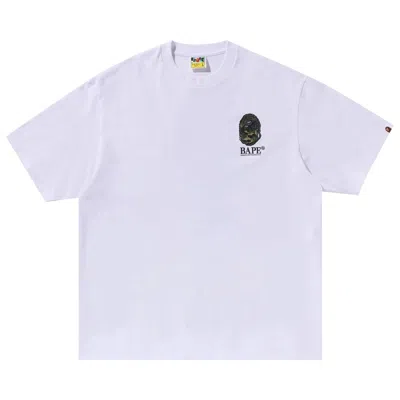 Pre-owned Bape Camo Stone Ape Head Relaxed Fit Tee 'white'
