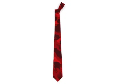 Pre-owned Bape Camo Tie In Red