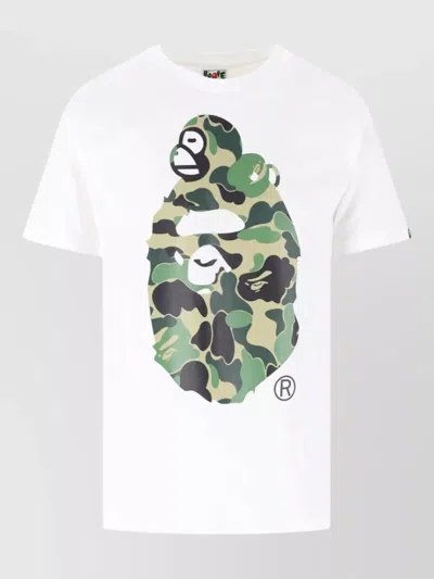 Bape Camouflage Crew Neck Short Sleeve Shirt In Gray