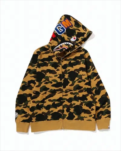 Bape Camouflage Print  Jacket With Shark Graphic In Multi