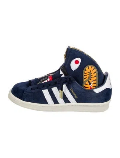 Pre-owned Bape Campus 80s 30th Anniversary Sneakers W/ Tags In Blue