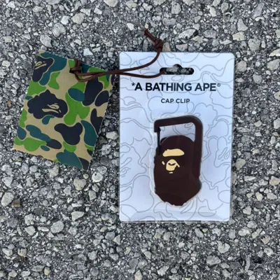 Pre-owned Bape Cap Clip In Brown