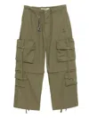 Bape Cargo Wide-leg Trousers In Green