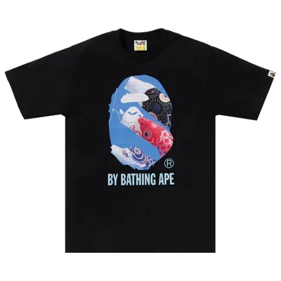 Pre-owned Bape Carp Photo By Bathing Ape Tee 'black' | Men's Size L