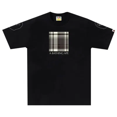 Pre-owned Bape Check Box Tee 'black' | Men's Size L