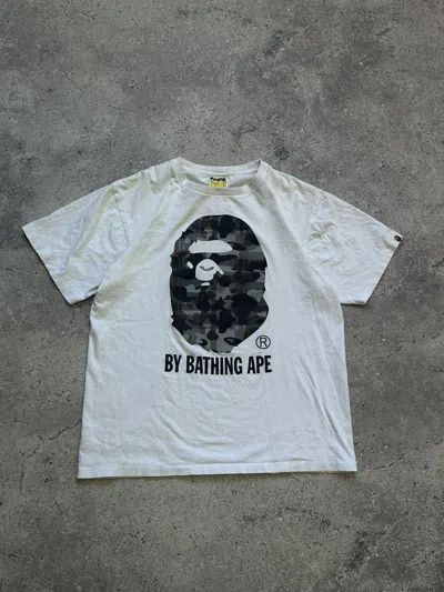 Pre-owned Bape Check Camo By Bathing Ape Tee In White