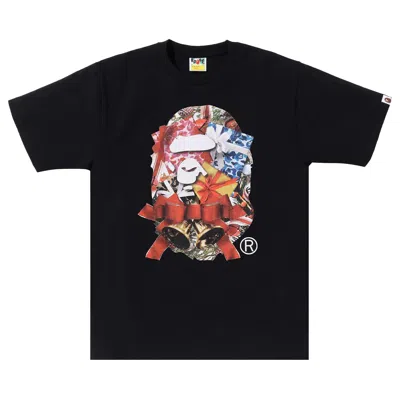 Pre-owned Bape Christmas Ape Head Tee 'black' | Men's Size S