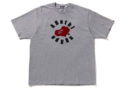 Pre-owned Bape Circular Ape Head Relaxed Fit Tee Shirt In Grey